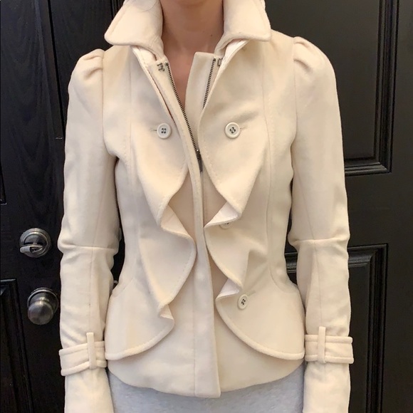 Cream short wool jacket - Picture 1 of 10
